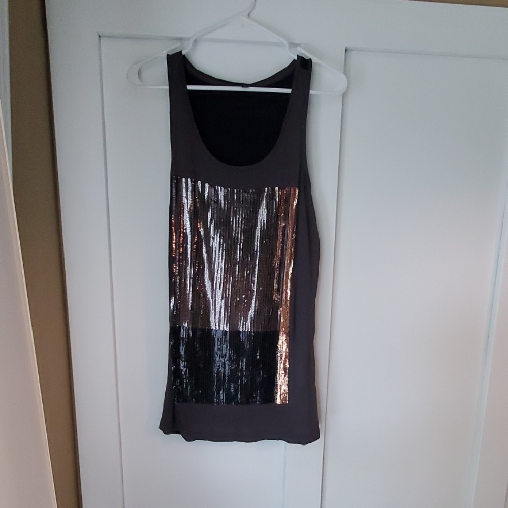 Long Sequin Express Tank